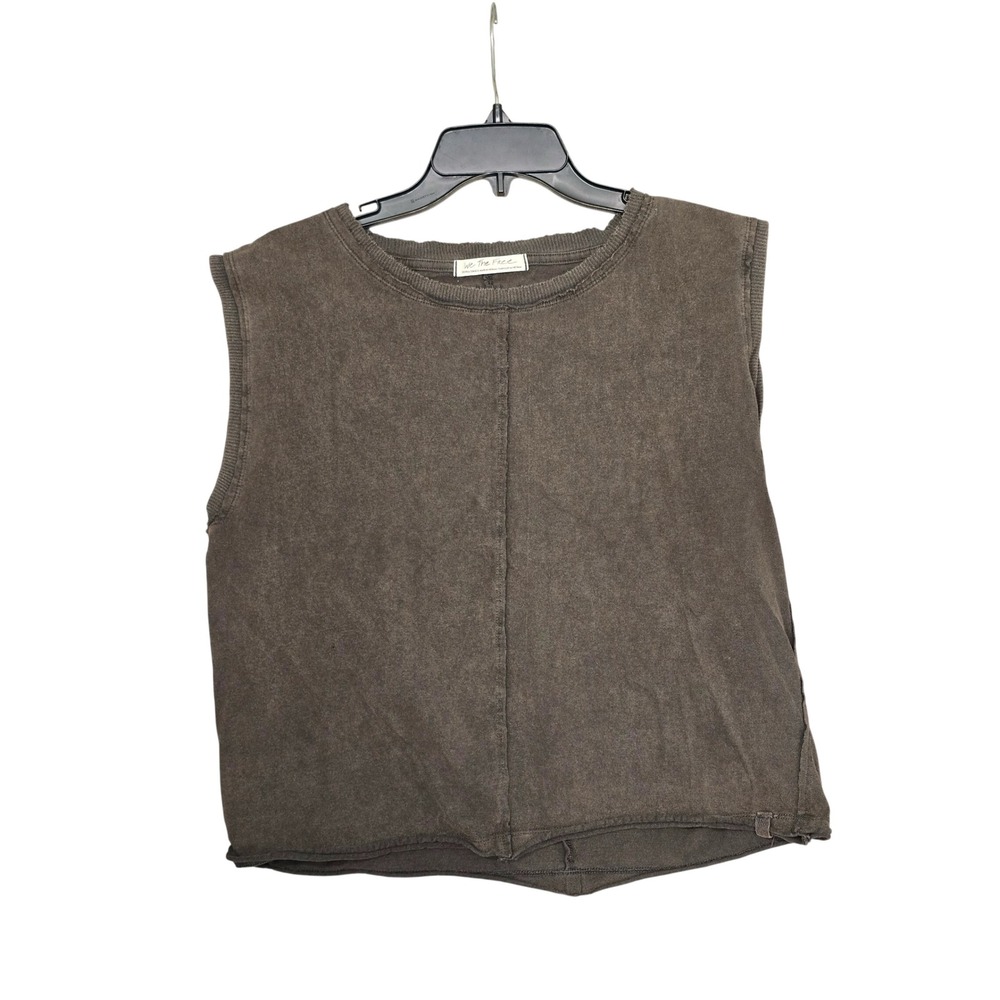 We The Free Free People Kasee Top Tank Top Faded Raw Edge Cotton XS